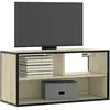 Image de Meuble Tv Chêne Sonoma 80x31x39,5 Cm Bois D'ingénierie Et Métal Vidaxl