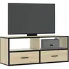 Image de Meuble Tv Chêne Sonoma 100x31x39,5cm Bois D'ingénierie Et Métal Vidaxl