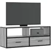 Image de Meuble Tv Sonoma Gris 100x31x39,5 Cm Bois D'ingénierie Et Métal Vidaxl