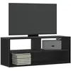 Image de Meuble Tv Noir 100x31x39,5 Cm Bois D'ingénierie Et Métal Vidaxl