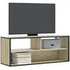 Image de Meuble Tv Chêne Sonoma 100x31x39,5cm Bois D'ingénierie Et Métal Vidaxl