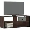 Image de Meuble Tv Chêne Marron 100x31x39,5cm Bois D'ingénierie Et Métal Vidaxl