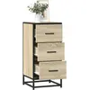 Image de Buffet Chêne Sonoma 35,5x35x76 Cm Bois D'ingénierie Et Métal Vidaxl