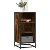 Image de Buffet Chêne Fumé 35,5x35x76 Cm Bois D'ingénierie Et Métal Vidaxl