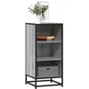 Image de vidaXL Buffet sonoma gris 35 5x35x76 cm bois dingénierie et métal armoire de rangement meuble dentrée meuble dappoint 848952