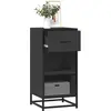 Image de Buffet Noir 35,5x35x76 Cm Bois D'ingénierie Et Métal Vidaxl