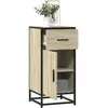 Image de Buffet Chêne Sonoma 35,5x35x76 Cm Bois D'ingénierie Et Métal Vidaxl