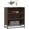 Image de Buffet Chêne Marron 68x35x76 Cm Bois D'ingénierie Et Métal Vidaxl