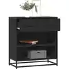 Image de Buffet Noir 68x35x76 Cm Bois D'ingénierie Vidaxl