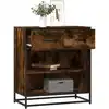 Image de Buffet Chêne Fumé 68x35x76 Cm Bois D'ingénierie Vidaxl