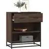Image de Buffet Chêne Marron 68x35x76 Cm Bois D'ingénierie Vidaxl