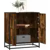 Image de Buffet Chêne Fumé 68x35x76 Cm Bois D'ingénierie Vidaxl