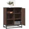 Image de vidaXL Buffet chêne marron 62x35x76 cm bois dingénierie armoire de rangement meuble dentrée meuble dappoint meuble de 848998