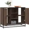 Image de Buffet Chêne Marron 92x35x76 Cm Bois D'ingénierie Vidaxl