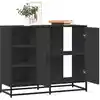 Image de Buffet Noir 92x35x76 Cm Bois D’ingénierie Vidaxl