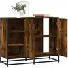 Image de Buffet Chêne Fumé 92x35x76 Cm Bois D'ingénierie Vidaxl