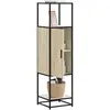 Image de Buffet Haut Chêne Sonoma 35,5x35x139 Cm Bois D'ingénierie Métal Vidaxl