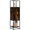 Image de Buffet Haut Chêne Fumé 35,5x35x139 Cm Bois D'ingénierie Métal Vidaxl