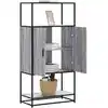 Image de Buffet Haut Sonoma Gris 68x35x139 Cm Bois D'ingénierie Et Métal Vidaxl
