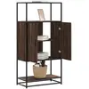 Image de Buffet Haut Chêne Marron 68x35x139 Cm Bois D'ingénierie Métal Vidaxl