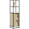 Image de Buffet Haut Chêne Sonoma 35,5x35x139 Cm Bois D'ingénierie Métal Vidaxl