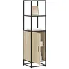 Image de vidaXL Buffet haut chêne sonoma 355x35x139 cm bois dingénierie métal armoire latérale armoire de rangement haute 849045