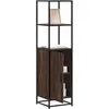 Image de Buffet Haut Chêne Marron 35,5x35x139 Cm Bois D'ingénierie Métal Vidaxl