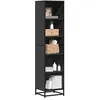 Image de vidaXL Bibliothèque noir 40x35x1705 cm bois dingénierie bibliothèque séparateur de pièce séparateur armoire de 849139