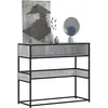Image de Table Console Sonoma Gris 90x35x80 Cm Bois D'ingénierie Vidaxl