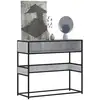 Image de Table console sonoma gris 90x35x80 cm bois d ingénierie