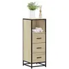 Image de Armoire De Salle De Bain Chêne Sonoma 35x37,5x100 Cm Vidaxl