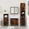 Image de Armoire De Lavabo De Salle De Bain Chêne Fumé 65x33x60 Cm Vidaxl