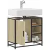 Image de Meuble De Salle De Bain Avec Lavabo Chêne Sonoma 65 X 33 X 60 Cm Bois Vidaxl
