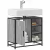 Image de Armoire De Lavabo De Salle De Bain Sonoma Gris 65x33x60 Cm Vidaxl