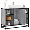 Image de vidaXL Armoire lavabo de salle de bain sonoma gris bois dingénierie meuble de lavabo de salle de bain meuble de salle de 849292