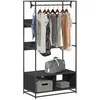 Image de vidaXL Armoire noir 90x50x180 cm bois d’ingénierie armoire de rangement organisateur de garde-robe armoire placard 849294