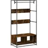 Image de Armoire Chêne Fumé 90x50x180 Cm Bois D'ingénierie Vidaxl