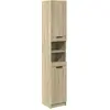 Image de Armoire Salle De Bain Chêne Sonoma 32x34x188,5 Cm Vidaxl