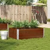 Image de vidaXL Jardinière marron 120x80 cm bois massif de pin jardinière dextérieur bac à fleurs bac à tomates jardinière de 3295386