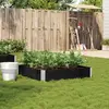 Image de Jardinière Noir 100x100 Cm Bois Massif De Pin Vidaxl