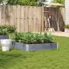 Image de Jardinière Gris 100x100 Cm Bois De Pin Massif Vidaxl