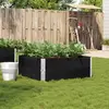 Image de Jardinière Noir 100x100 Cm Bois Massif De Pin Vidaxl