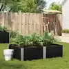 Image de Jardinière Noir 150x100 Cm Bois Massif De Pin Vidaxl