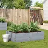 Image de Jardinière Gris 150x100 Cm Bois De Pin Massif Vidaxl