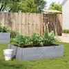 Image de vidaXL Jardinière gris 150x100 cm bois de pin massif jardinière dextérieur bac à fleurs bac à tomates jardinière de 3295417