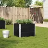 Image de Jardinière Noir 80x60 Cm Bois Massif De Pin Vidaxl