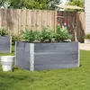 Image de Jardinière Gris 120x80 Cm Bois Massif De Pin Vidaxl