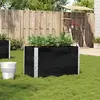 Image de Jardinière Noir 100x50 Cm Bois Massif De Pin Vidaxl