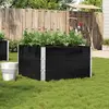Image de Jardinière Noir 100x100 Cm Bois Massif De Pin Vidaxl