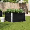 Image de vidaXL Jardinière noir 100x100 cm bois massif de pin jardinière dextérieur bac à fleurs bac à tomates jardinière de 3295432